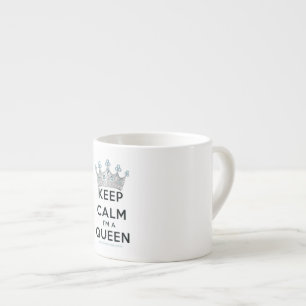 SlipperyJoe's Keep Calm Queen royal crown jewels a Espresso Cup