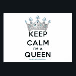SlipperyJoe's Keep Calm Queen royal crown jewels a Poster<br><div class="desc">SlipperyJoe's Keep Calm Queen royal crown jewels adorned sparkling diamond blue and black words artistic gay gifts LGBTQIA elegant royalty luxury sophistication power</div>