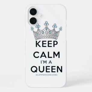SlipperyJoe's Keep Calm Queen royal eye-catching c iPhone 16 Plus Case