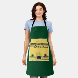 SlipperyJoe's Kwanzaa warm celebratory tone tradit Apron