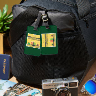 SlipperyJoe's Kwanzaa warm celebratory tone tradit Luggage Tag