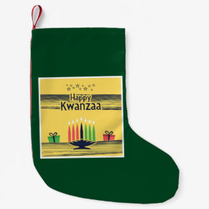 SlipperyJoe's Kwanzaa warm celebratory tone tradit Small Christmas Stocking