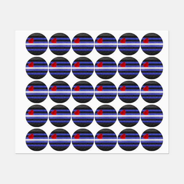 SlipperyJoe's leather pride flag black royal blue  (Sheet)