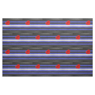 SlipperyJoe's leather pride flag black royal blue  Fabric