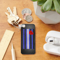 SlipperyJoe's leather pride flag black royal blue