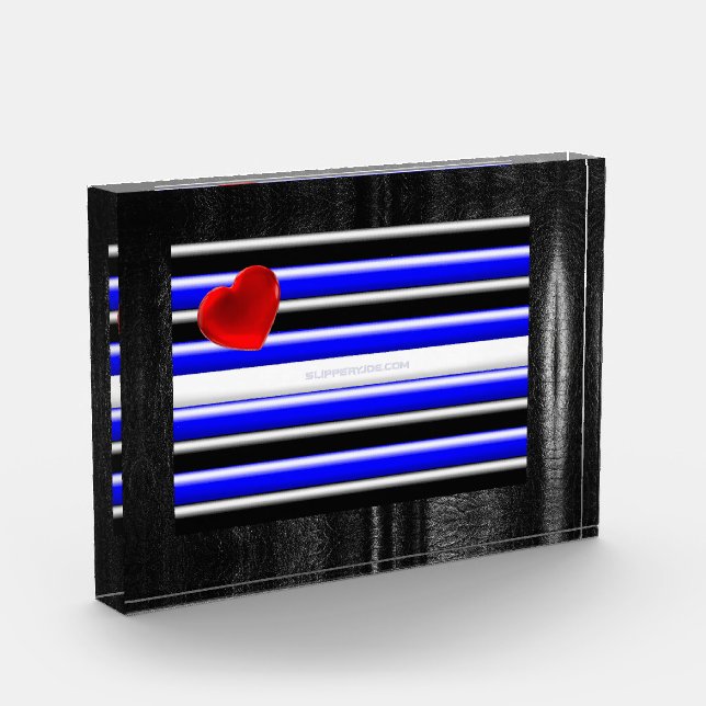 SlipperyJoe's leather pride flag black royal blue  Photo Block (Left)