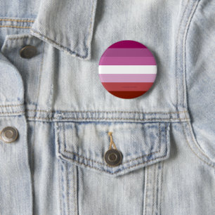 SlipperyJoe's lesbian pride flag feminine communit 6 Cm Round Badge