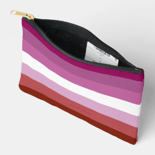 SlipperyJoe's lesbian pride flag feminine communit Accessory Pouch