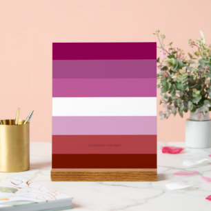 SlipperyJoe's lesbian pride flag feminine communit Acrylic Sign