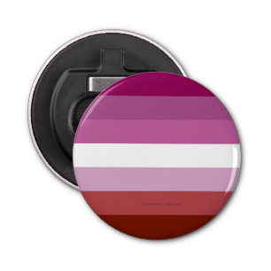 SlipperyJoe's lesbian pride flag feminine communit Bottle Opener