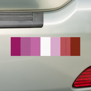 SlipperyJoe's lesbian pride flag feminine communit Bumper Sticker