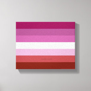 SlipperyJoe's lesbian pride flag feminine communit Canvas Print