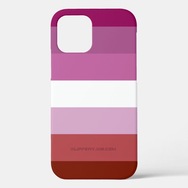 SlipperyJoe's lesbian pride flag feminine communit Case-Mate iPhone Case (Back)