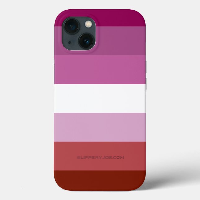 SlipperyJoe's lesbian pride flag feminine communit Case-Mate iPhone Case (Back)