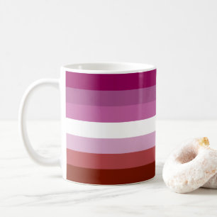 SlipperyJoe's lesbian pride flag feminine communit Coffee Mug