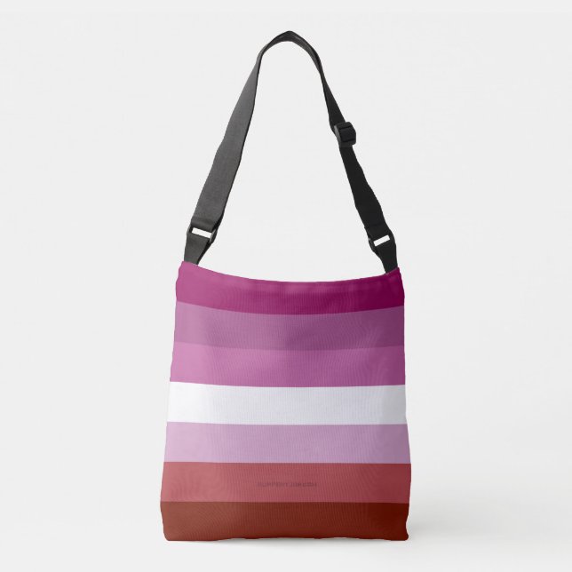 SlipperyJoe's lesbian pride flag feminine communit Crossbody Bag (Front)
