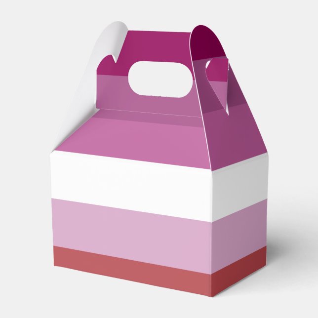 SlipperyJoe's lesbian pride flag feminine communit Favour Box (Front Side)