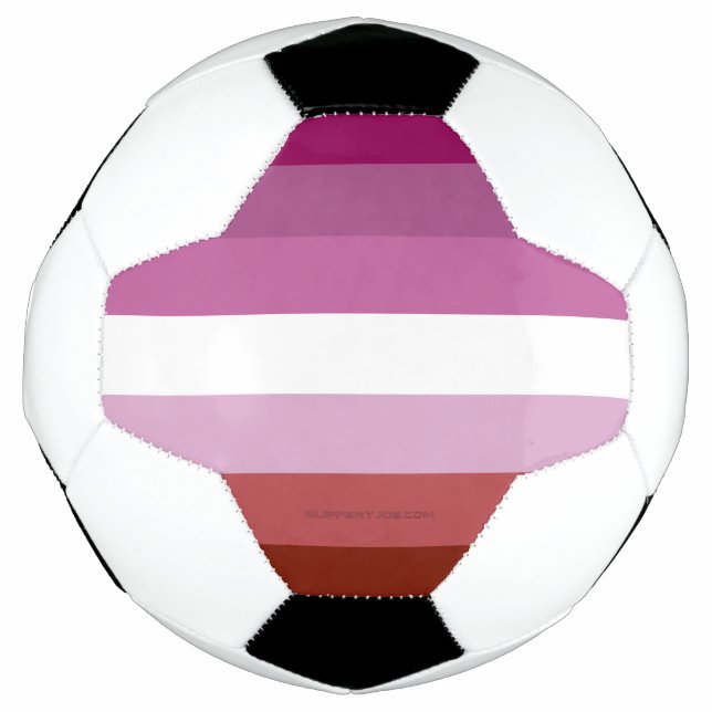 SlipperyJoe's lesbian pride flag feminine communit Football (Front)