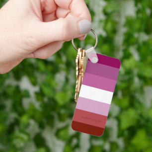 SlipperyJoe's lesbian pride flag feminine communit Key Ring
