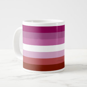 SlipperyJoe's lesbian pride flag feminine communit Large Coffee Mug
