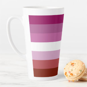 SlipperyJoe's lesbian pride flag feminine communit Latte Mug