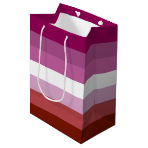 SlipperyJoe's lesbian pride flag feminine communit Medium Gift Bag