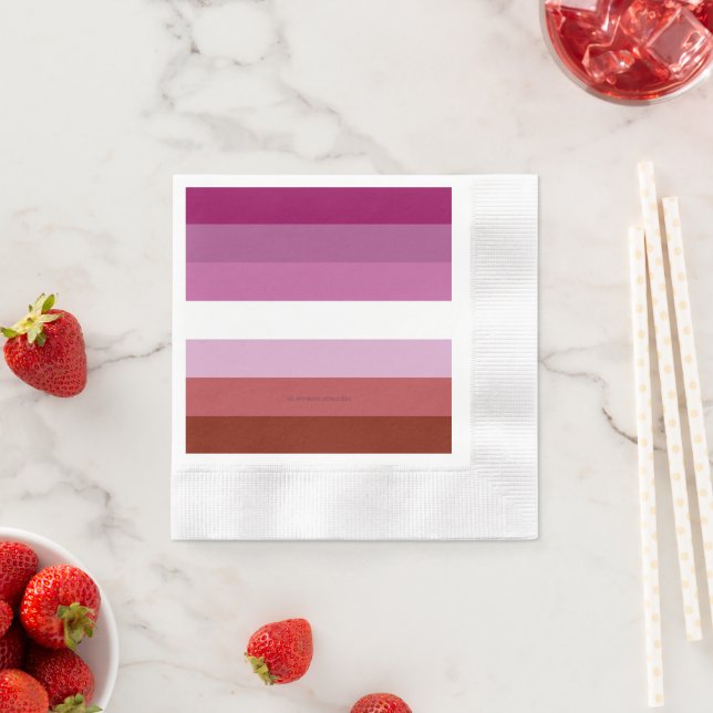 SlipperyJoe's lesbian pride flag feminine communit Napkin (Insitu)