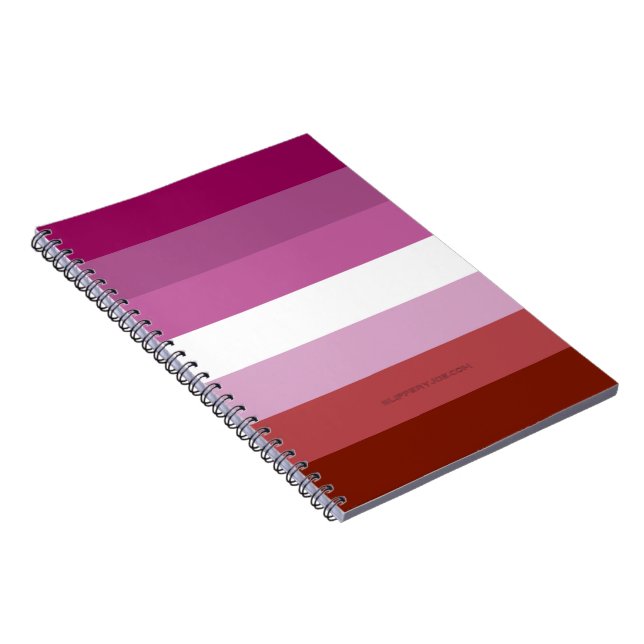 SlipperyJoe's lesbian pride flag feminine communit Notebook (Right Side)