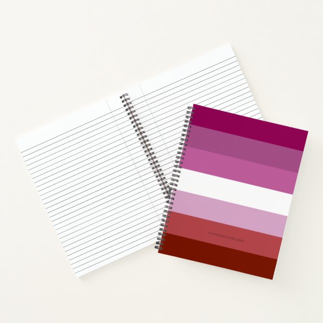 SlipperyJoe's lesbian pride flag feminine communit Notebook (Inside)