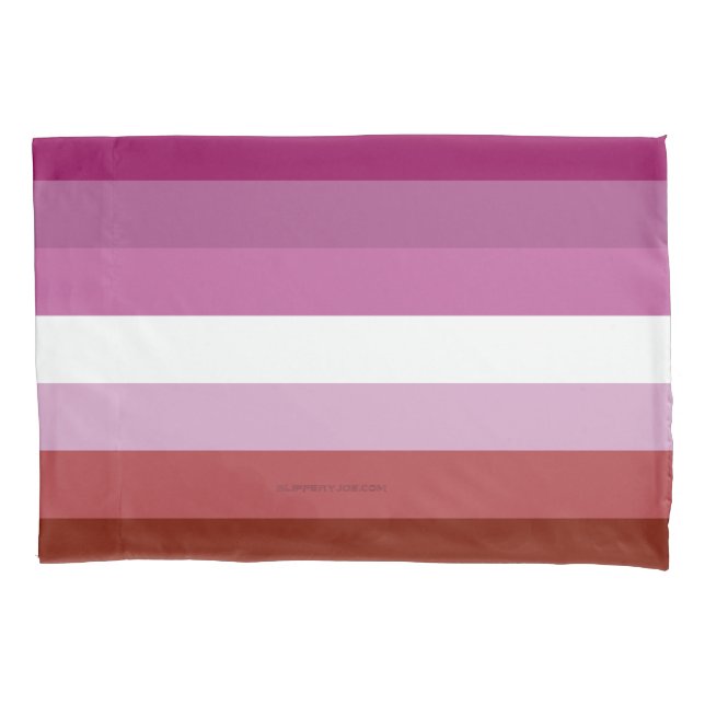 SlipperyJoe's lesbian pride flag feminine communit Pillowcase (Front)