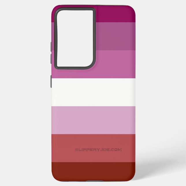 SlipperyJoe's lesbian pride flag feminine communit Samsung Galaxy S21 Ultra Case (Back)