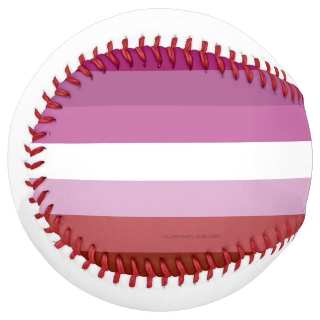 SlipperyJoe's lesbian pride flag feminine communit Softball (Front Left)