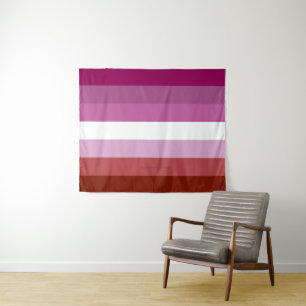 SlipperyJoe's lesbian pride flag feminine communit Tapestry