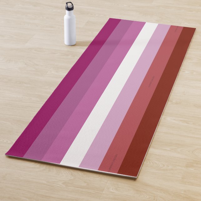 SlipperyJoe's lesbian pride flag feminine communit Yoga Mat (In Situ)