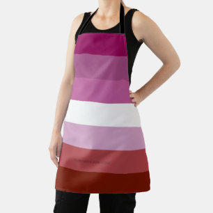 SlipperyJoe's Lesbian Pride flag feminine Lipstick Apron