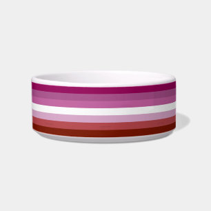 SlipperyJoe's Lesbian Pride flag feminine Lipstick Bowl