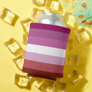 SlipperyJoe's Lesbian Pride flag feminine Lipstick Can Cooler