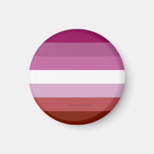 SlipperyJoe's Lesbian Pride flag feminine Lipstick Magnet