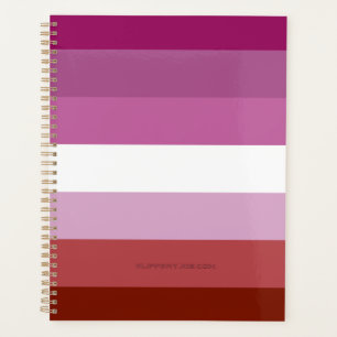 SlipperyJoe's Lesbian Pride flag feminine Lipstick Planner