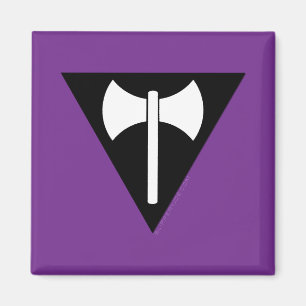 SlipperyJoe's Lesbian Pride flag Labrys ax triangl Magnet