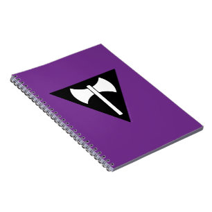 SlipperyJoe's Lesbian Pride flag Labrys ax triangl Notebook