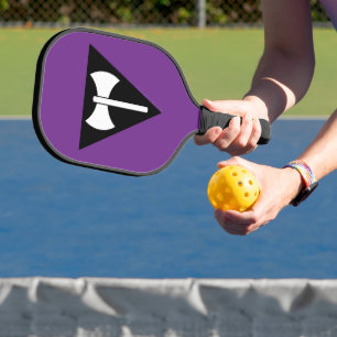 SlipperyJoe's Lesbian Pride flag Labrys axe triang Pickleball Paddle