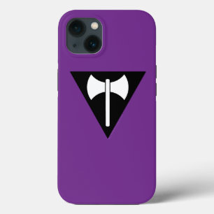 SlipperyJoe's Lesbian Pride flag labrys symbol tri iPhone 13 Case