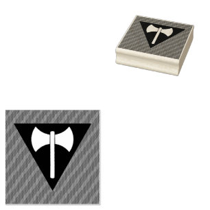 SlipperyJoe's Lesbian Pride flag labrys symbol tri Rubber Stamp