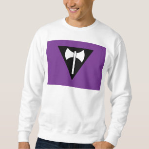 SlipperyJoe's Lesbian Pride flag labrys symbol tri Sweatshirt