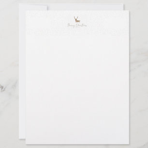 SlipperyJoe's line art silhouette reindeer minimal Custom Letterhead