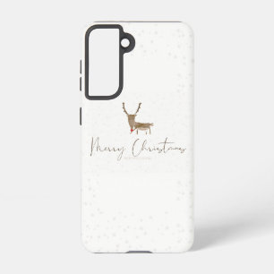 SlipperyJoe's line art silhouette reindeer minimal Samsung Galaxy Case
