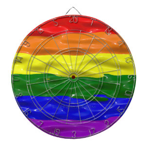 SlipperyJoe's liquid gloss pride flag red orange y Dartboard