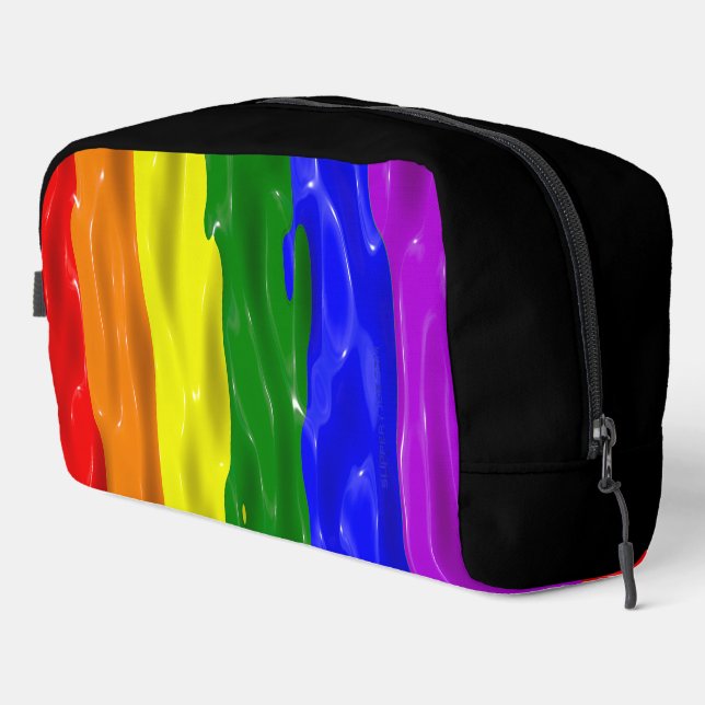 SlipperyJoe's liquid gloss pride flag red orange y Dopp Kit (Right Corner)