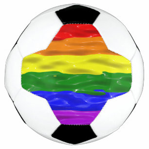 SlipperyJoe's liquid gloss pride flag red orange y Football